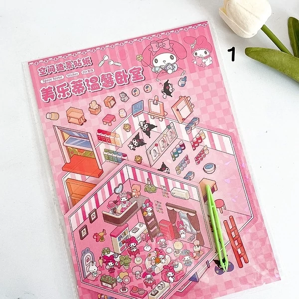 استیکر سه بعدی چیدمان و تزیین اتاق پنس دار 