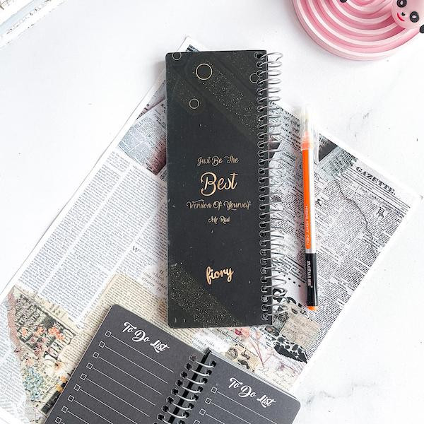 تودولیست مشکی 80 برگ جلد طلایی برای برنامه ریزی