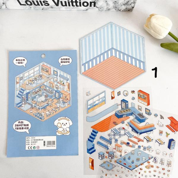 استیکر تزیین اتاق سه بعدی فانتزی 